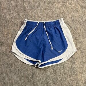 Nike Dri-Fit Tempo Running Shorts Blue White Womens XS Athletic Workout
